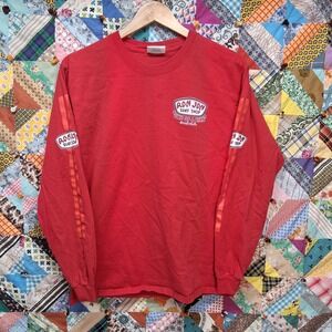 90s Ron Jon Surf Shop Coca Beach Florida Red Long Sleeve Size Medium Double Side